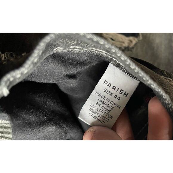 Parish Nation Baggy Y2K Distress Dark Denim Jeans Mens Size 44 Blacktop Legends - Picture 6 of 7